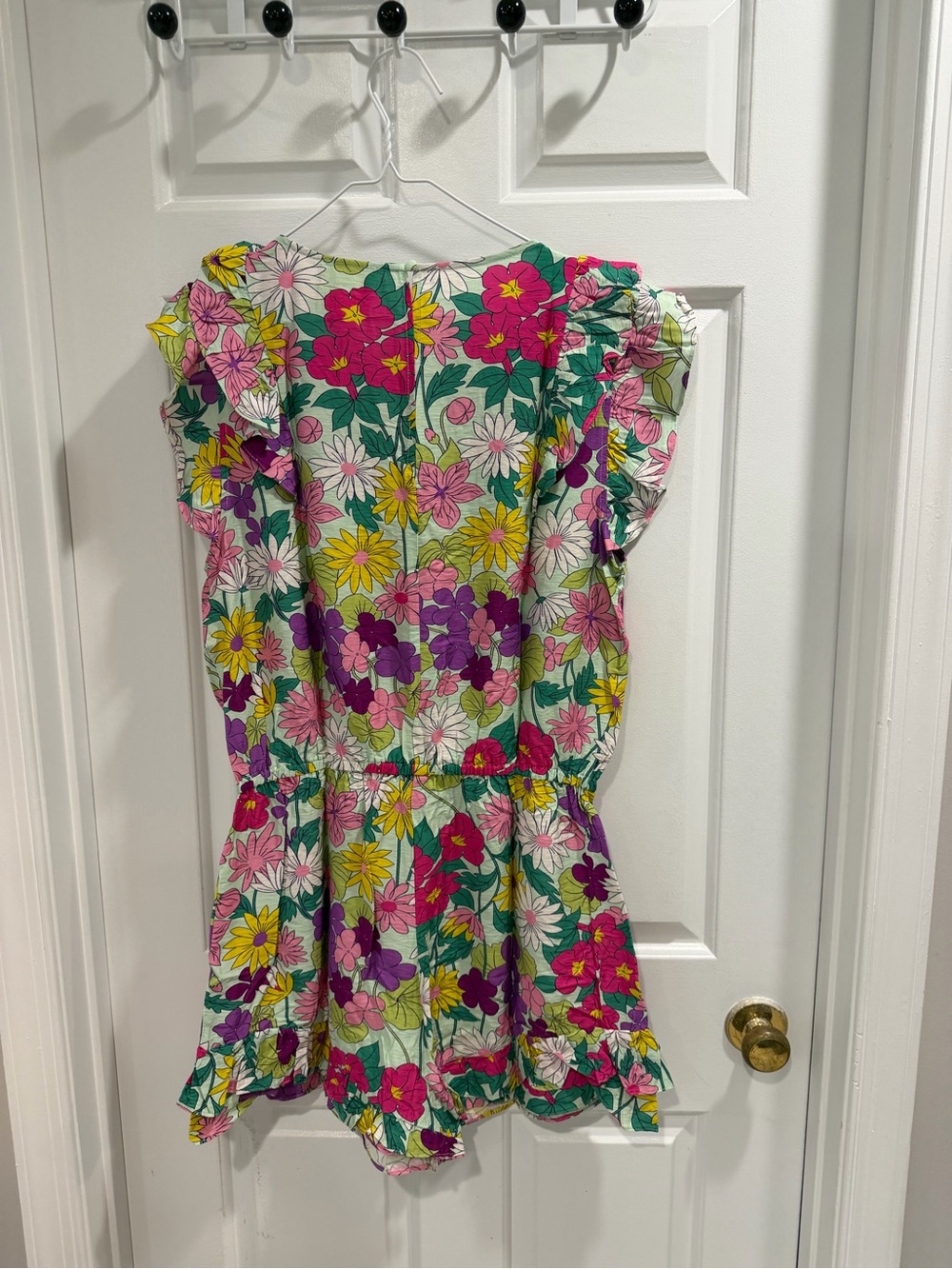NWT Umgee Boutique Floral V-Neck Ruffle Sleeve Women's Romper Sz P - Picture 3 of 3